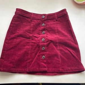 Forever 21 corduroy, red, maroon skirt, size small